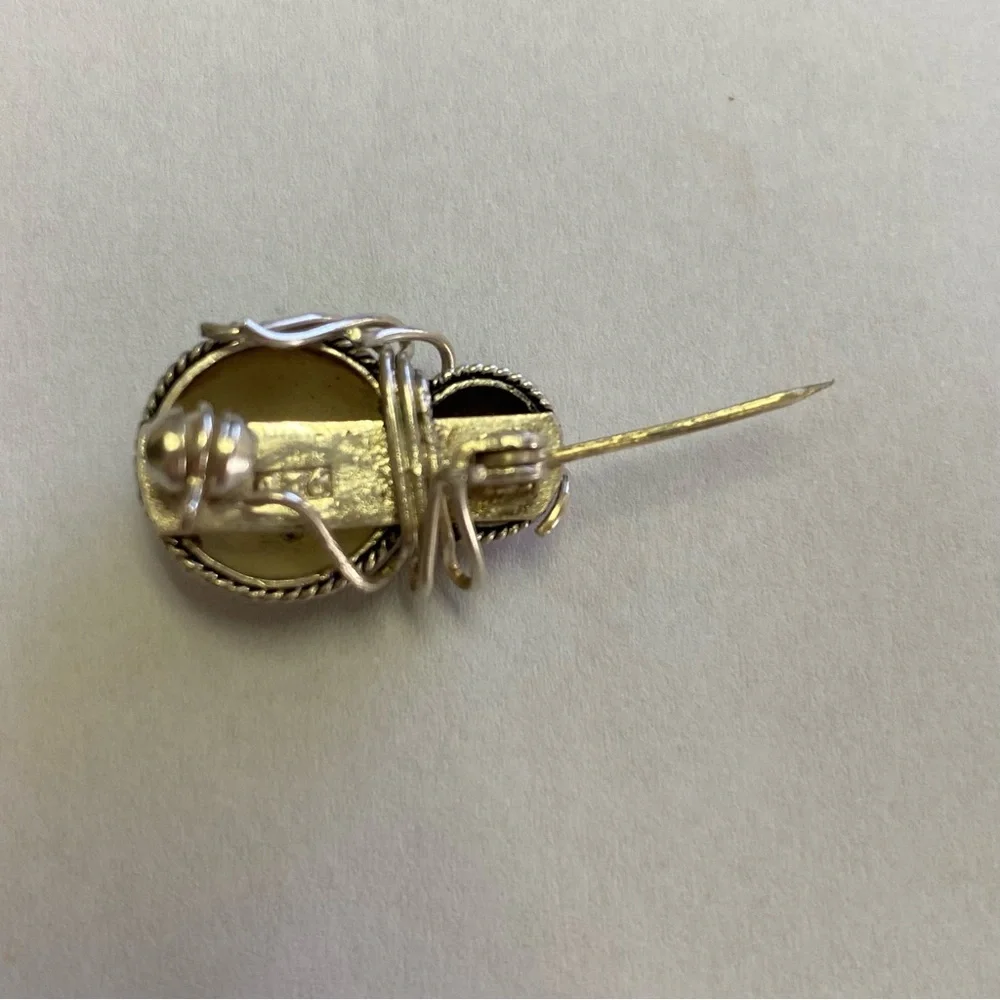 BROOCH PIN 925 STERLING SILVER LITTLE PUFFY BUG 4.2g